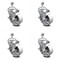 Service Caster Semi Steel Swvl TS Caster w/RB w/4" Wheel&1/2" Stem-4 Swvl w/Top Lck BRK SCC-TS20S415-SSR-TLB-121315-4 - alternate 1